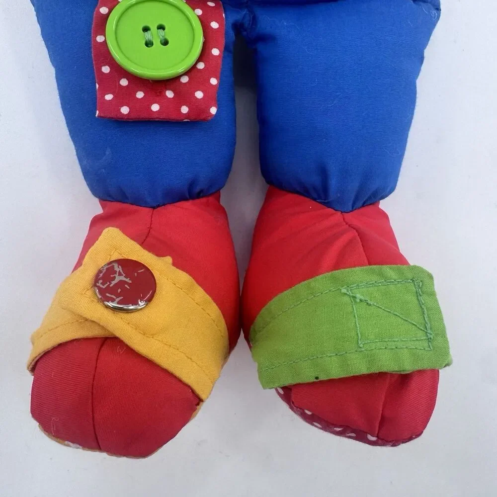 Fisher Price Kiddicraft Vintage 1990 Learning Clown Count Tie Snap Zip Button